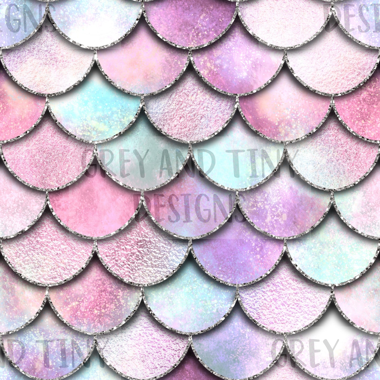 Pastel mermaid scales