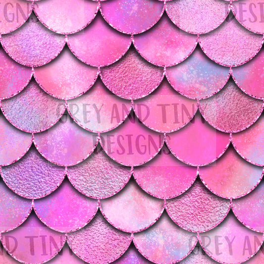 Pink mermaid scales