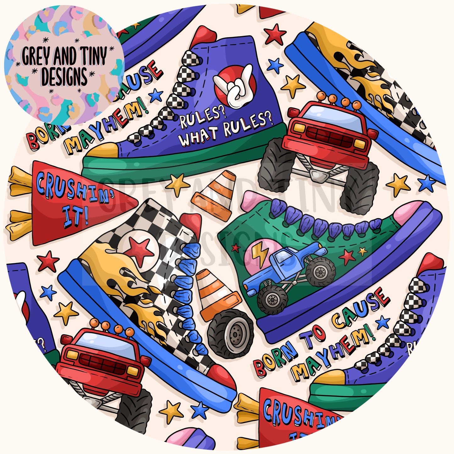 Born to cause mayhem || monster truck trainers