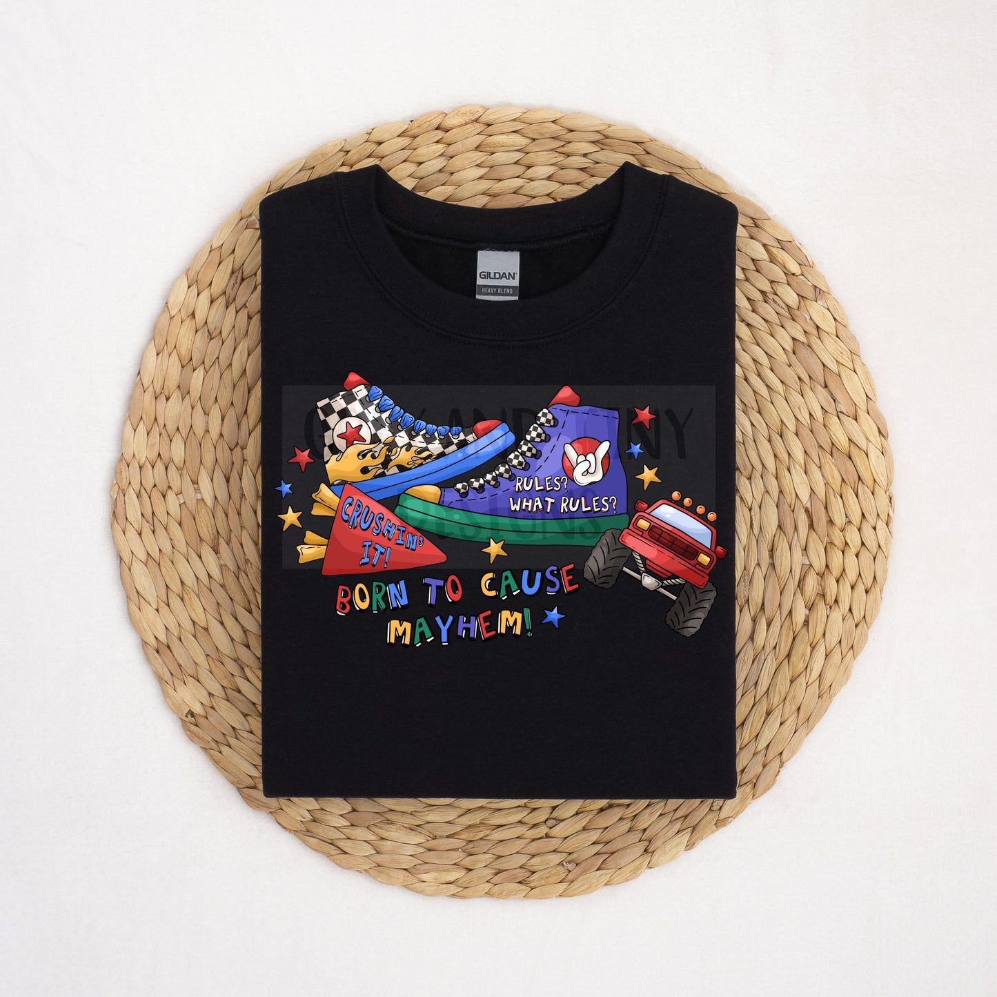 Born to cause mayhem png