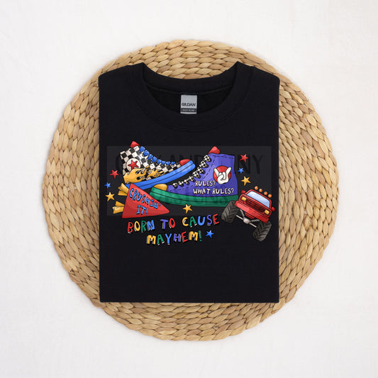 Born to cause mayhem png