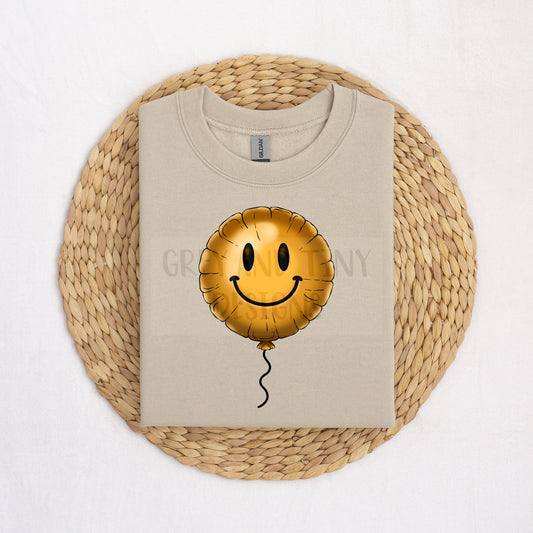 Foil smiley balloon png