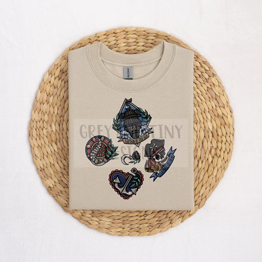 Pirate tattoo flash pngs