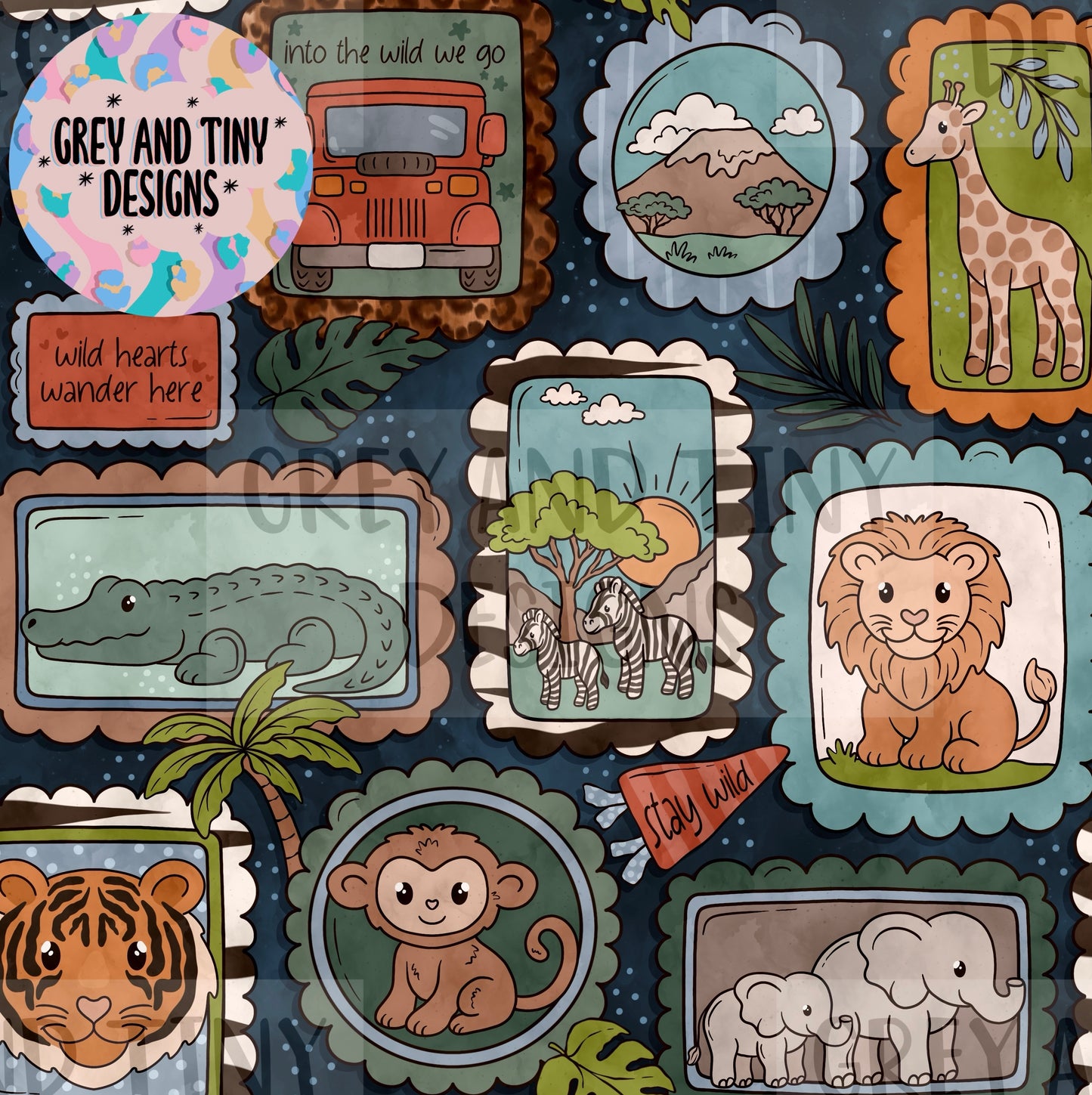 Safari stamps - exclusive
