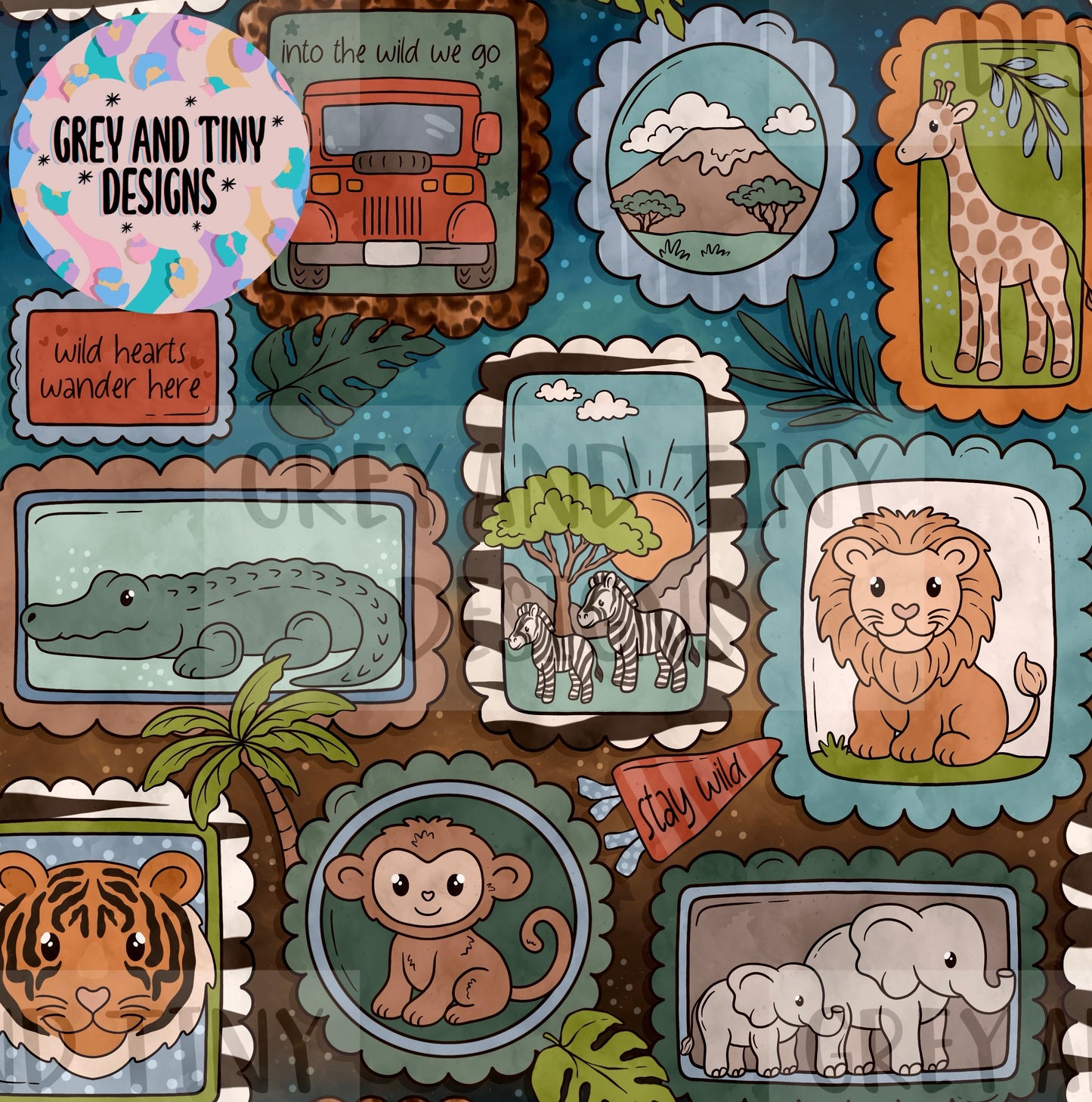 Safari stamps - exclusive