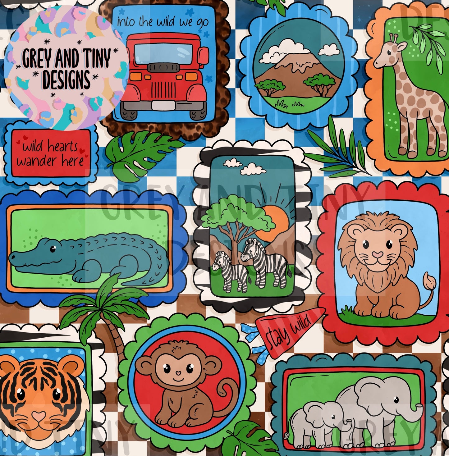 Safari stamps - exclusive