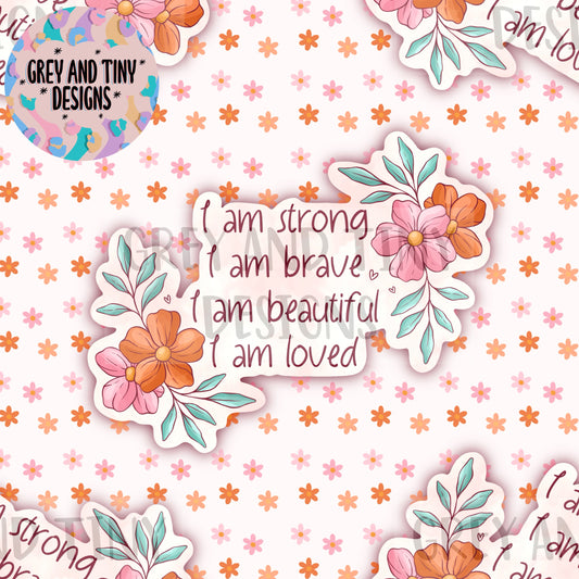 Positive floral affirmations