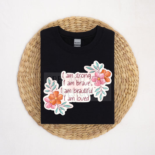 Positive floral affirmations png
