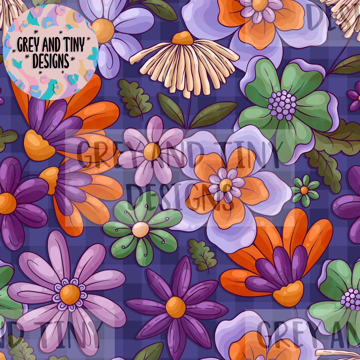 Retro floral - exclusive colourway