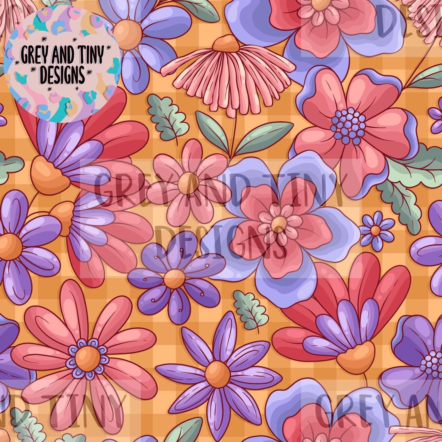Retro floral - exclusive colourway