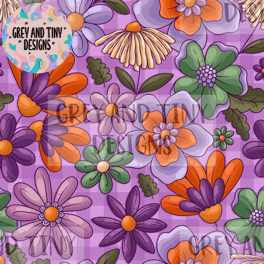 Retro floral - exclusive colourway