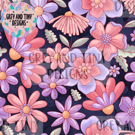 Retro floral - exclusive colourway