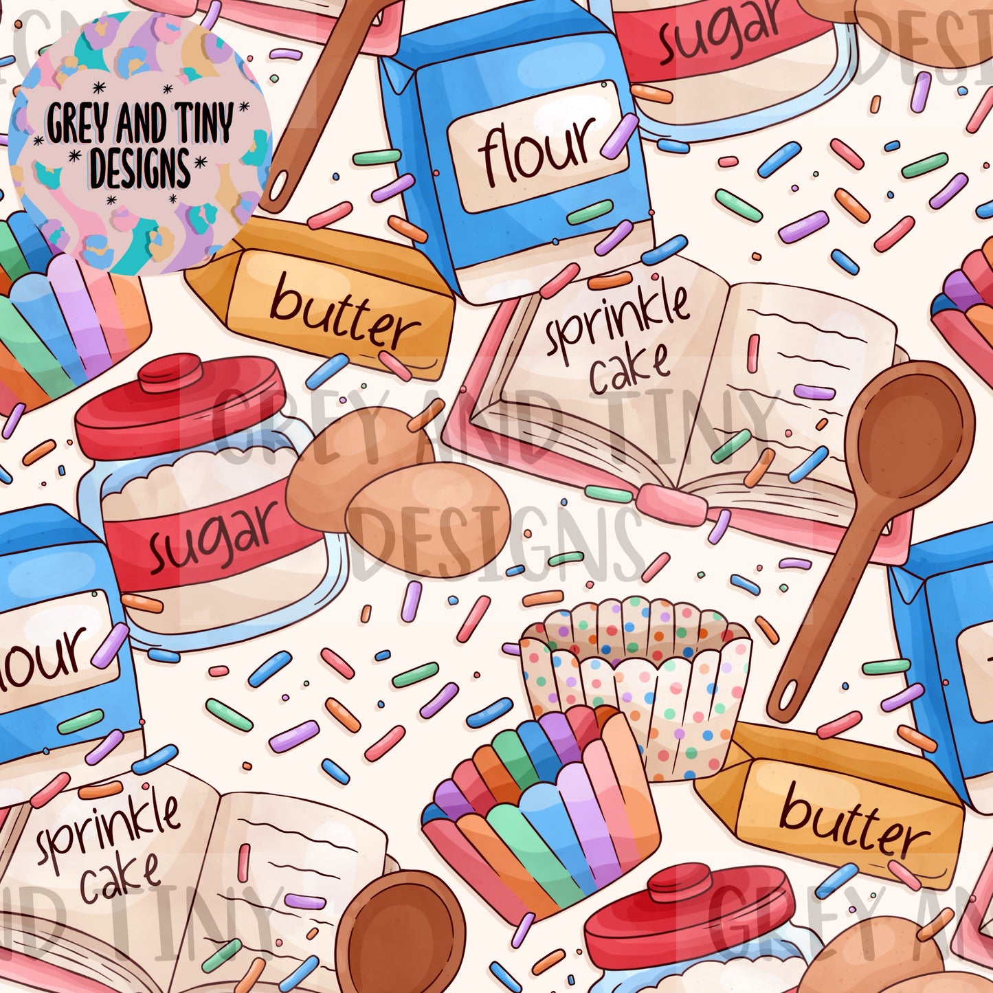 Sprinkle cake baking