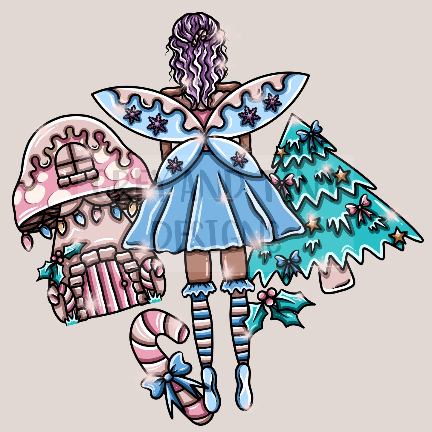 Candy cane fairy png