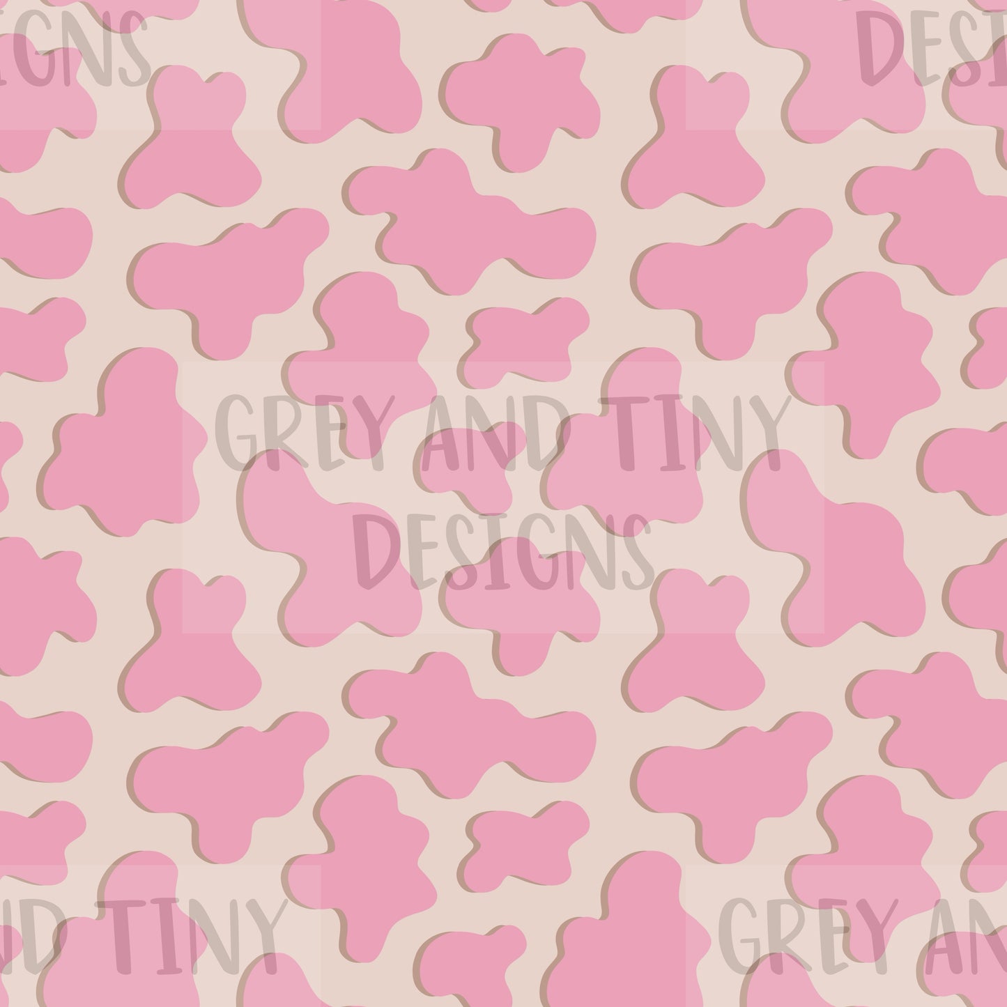 Pink cow print