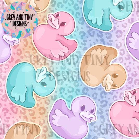Pastel rubber ducks