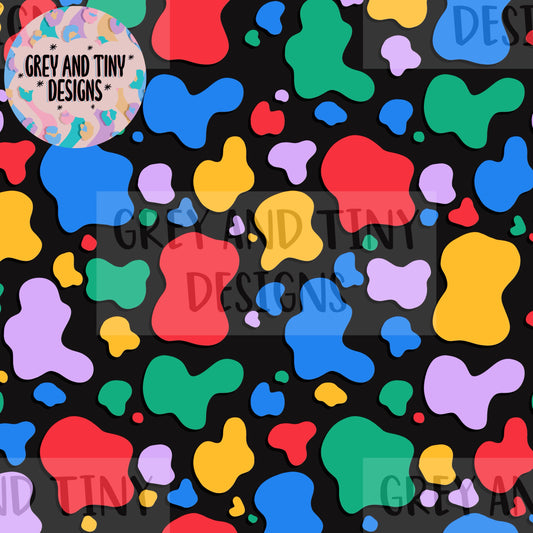 Rainbow cow print