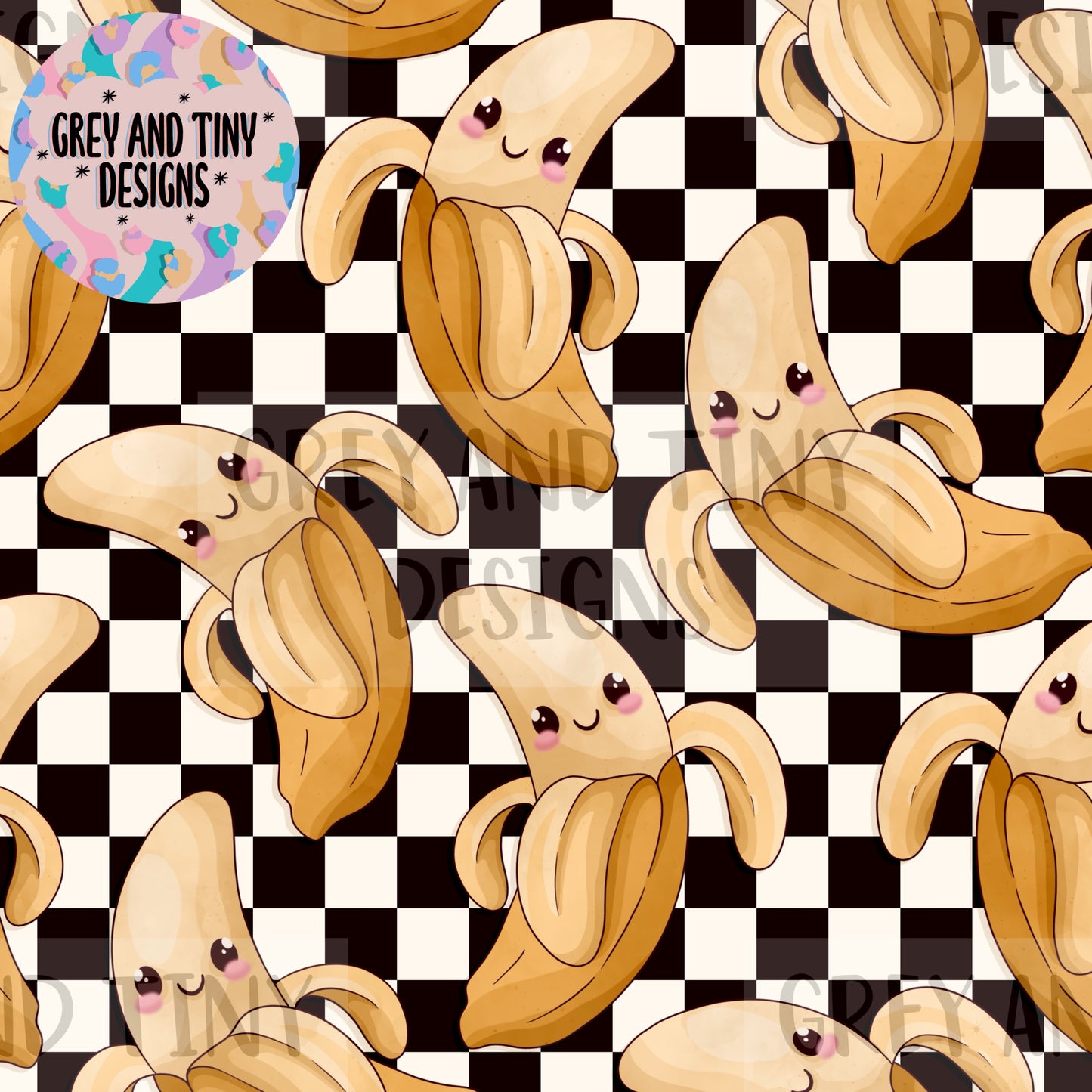 Kawaii bananas & PNG (4 colourways)