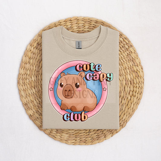 Cute capy club PNG