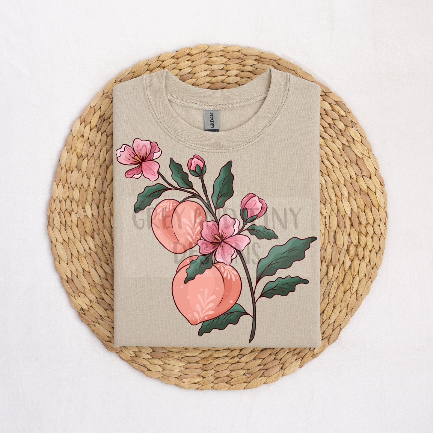 Peach floral PNG