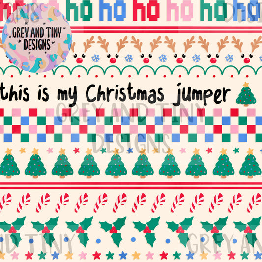 Christmas jumper stripes