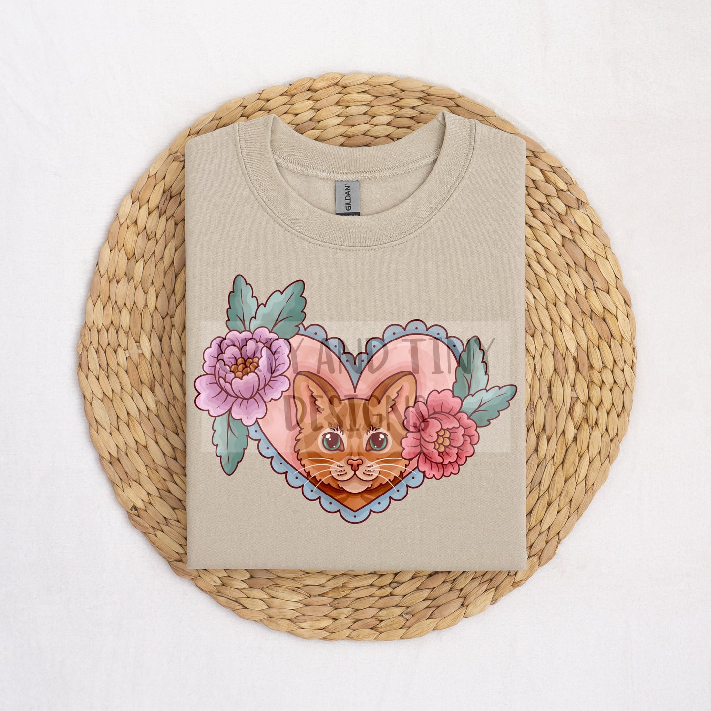 Floral kitty PNG