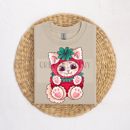 Strawberry kitty PNG