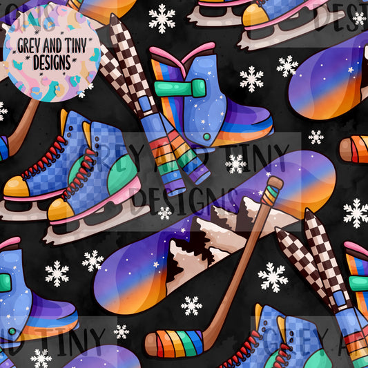 Retro winter sports