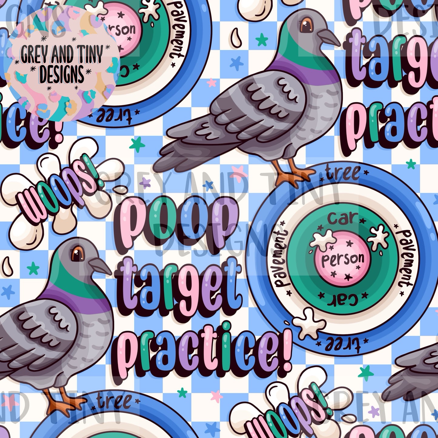 Poop target practice pigeons