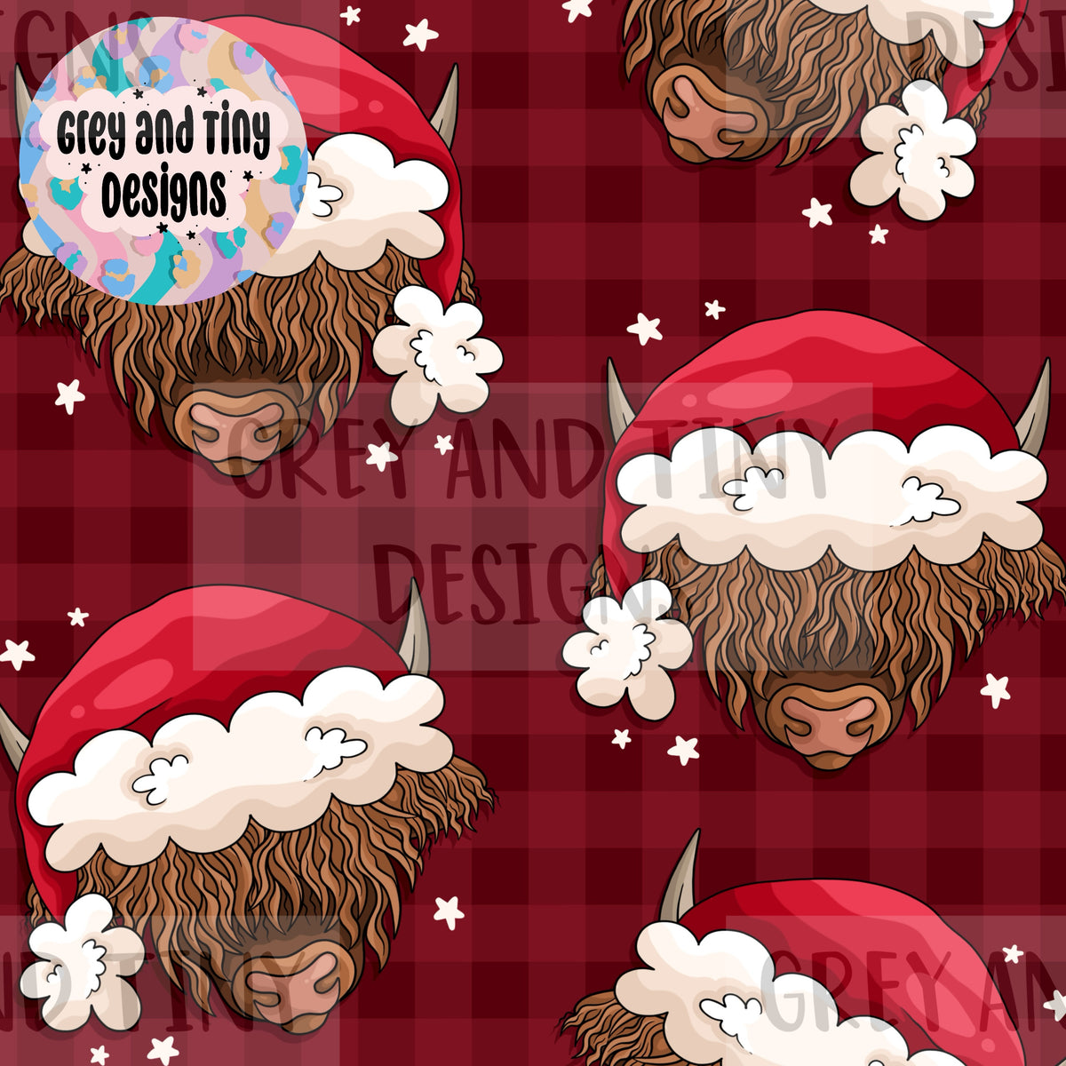 Santa highland cow